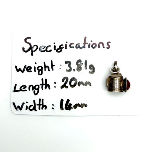 Vintage 925 Sterling Silver Port Lantern Charm CA27-17