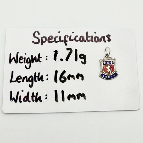 Vintage 925 Sterling Silver Louth Travel Charm CA20-31