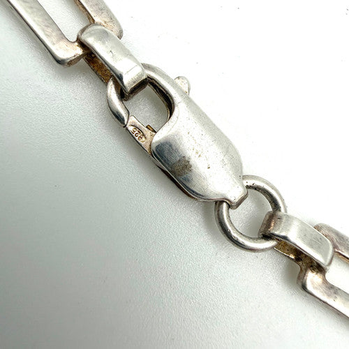Vintage 925 Sterling Silver Double Bar Link Chain PAT145