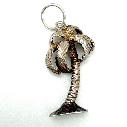 Vintage 925 Sterling Silver Palm Tree Charm CA27-1