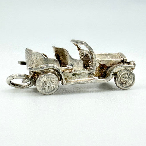 Vintage 925 Sterling Silver Open Top Car Charm CA28-39