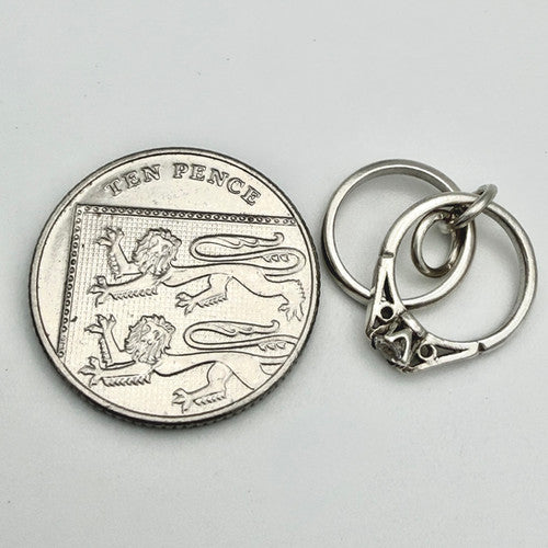 Vintage 925 Sterling Silver Rings Charm CA22-67