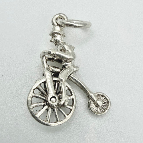 Vintage 925 Sterling Silver Penny-Farthing Charm CA24-4