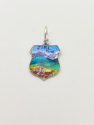 Vintage 800 Silver Zirl Travel Charm CA15-109