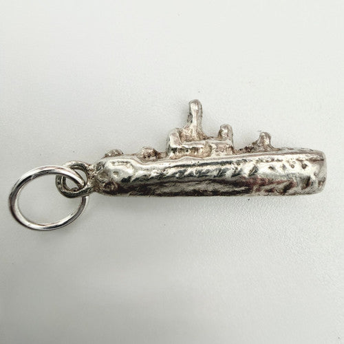 Vintage 925 Sterling Silver Boat Charm CA23-43
