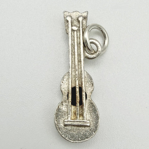 Vintage 925 Sterling Silver Guitar Charm CA22-35