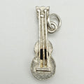 Vintage 925 Sterling Silver Guitar Charm CA22-35