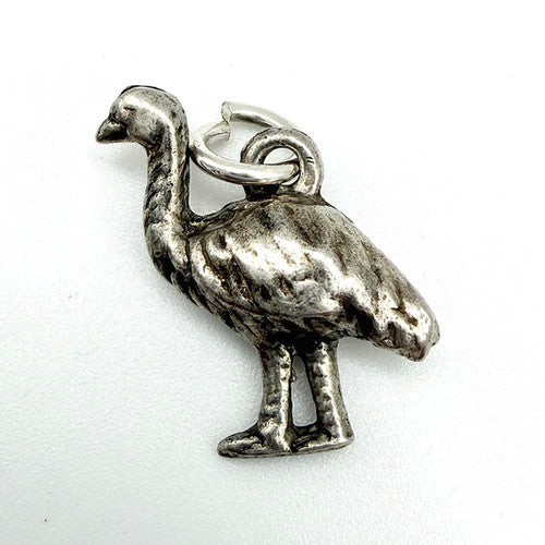 Vintage 925 Sterling Silver Ostrich Charm CA26-15