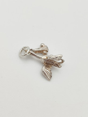 Vintage 925 Sterling Silver Stork & Baby Charm CA13-53