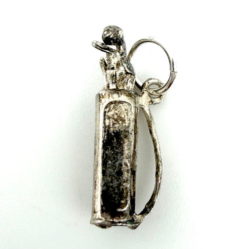 Vintage 925 Sterling Silver Golf Clubs Bag Charm CA27-20