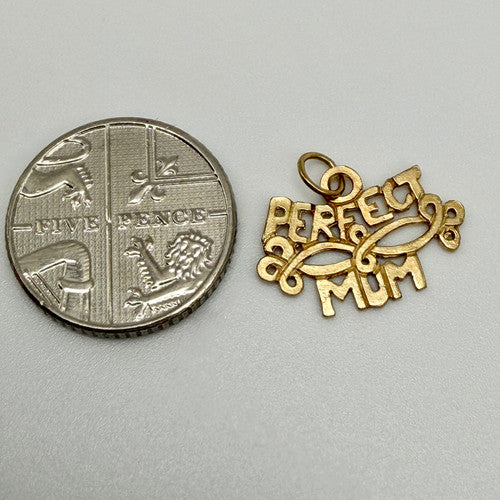 Vintage 9ct Yellow Gold Perfect Mum Charm PG50
