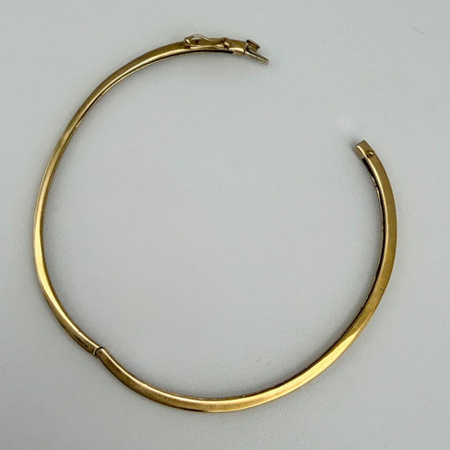 Vintage 9ct Yellow Gold CZ Bangle PG2