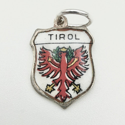 Vintage 800 Silver Tirol Travel Charm CA21-40