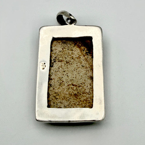 Vintage 925 Sterling Silver Unknown Stone Pendant PAT129