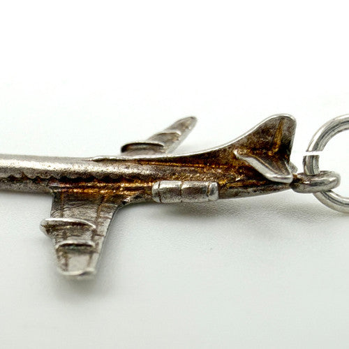Vintage 925 Sterling Silver Aeroplane Charm CA28-37