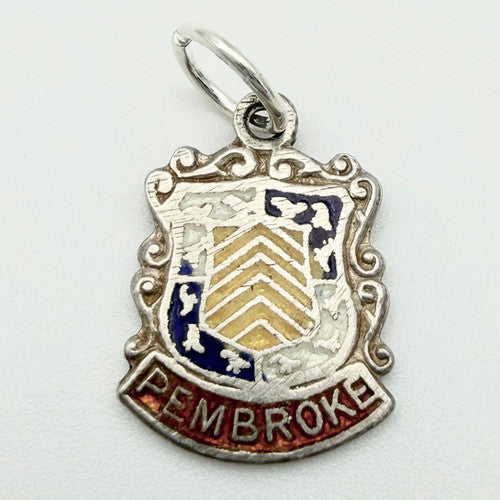 Vintage 925 Sterling Silver Pembroke Travel Charm CA20-21