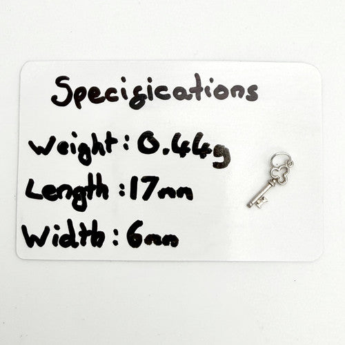 Vintage 925 Sterling Silver Letter I Key Charm CA29-28