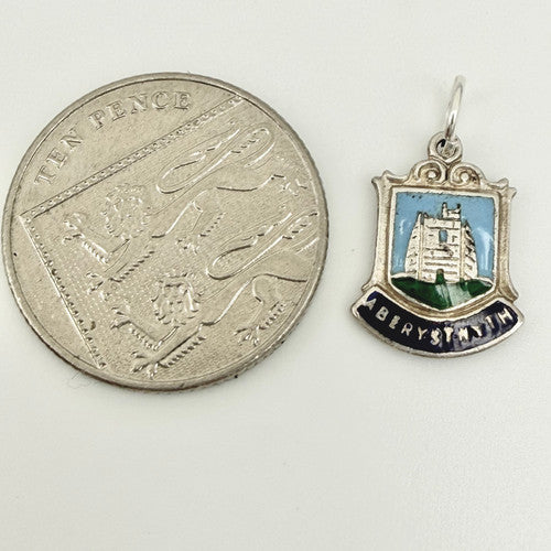 Vintage 925 Sterling Silver Aberystwyth Travel Charm CA25-13