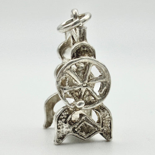 Vintage 925 Sterling Silver Clothes Mangle Charm CA22-28