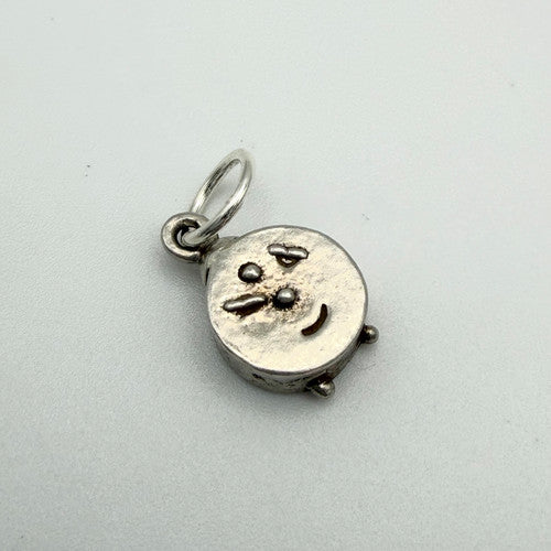 Vintage 925 Sterling Silver Clock Charm CA19-72