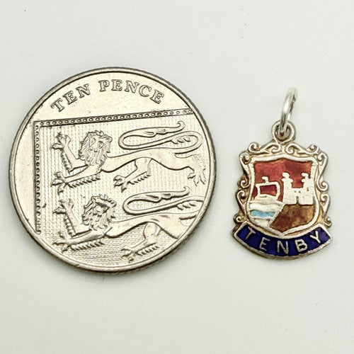 Vintage 925 Sterling Silver Tenby Travel Charm CA20-2
