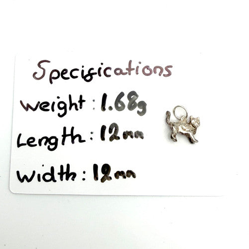 Vintage 925 Sterling Silver Cat Charm CA27-9