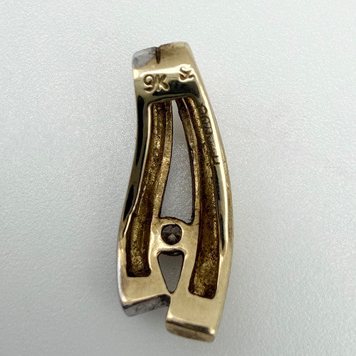 Vintage 9ct Yellow & White Gold Diamond Pendant PG10