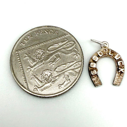 Vintage 925 Sterling Silver Good Luck Horseshoe Charm CA27-52