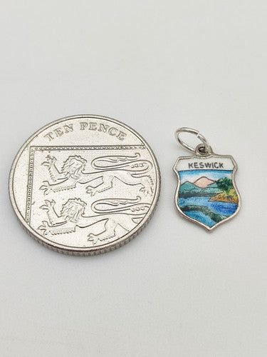 Vintage 925 Sterling Silver Keswick Travel Charm CA15-85