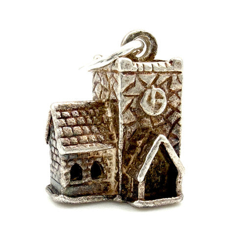 Vintage 925 Sterling Silver Church Charm CA27-53
