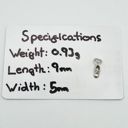 Vintage 925 Sterling Silver Baby Shoe Charm CA22-38