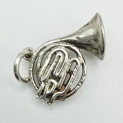 Vintage 925 Sterling Silver French Horn Charm CA22-43
