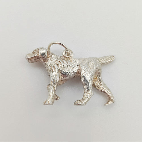 Vintage 925 Sterling Silver Retriever Dog Charm CA19-16