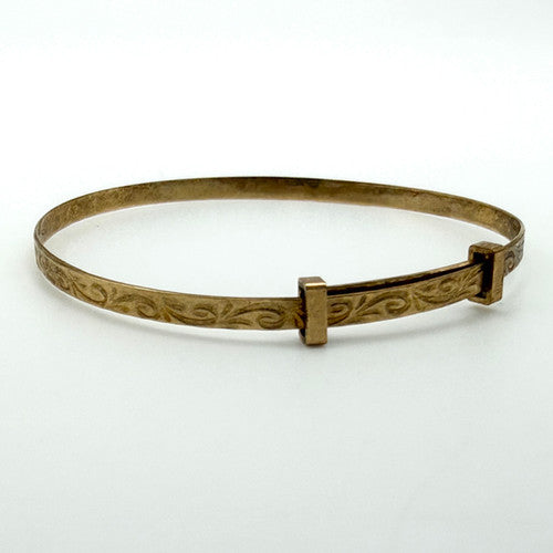 Vintage 9ct Yellow Gold Baby/Childs Bangle PG26