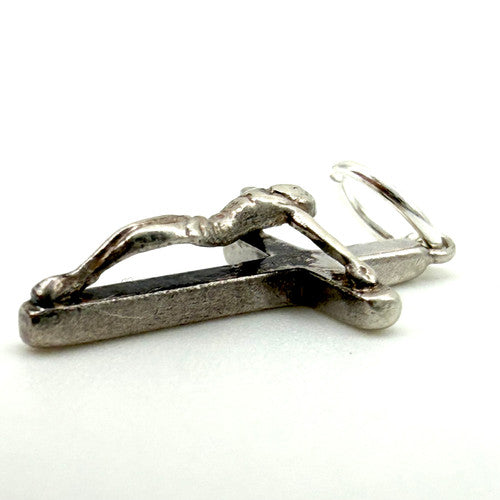 Vintage 925 Sterling Silver Crucifix Charm CA27-15