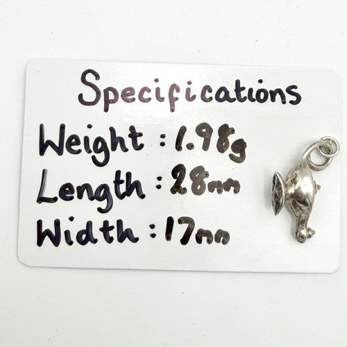 Vintage 925 Sterling Silver Aladdin Magic Lamp Charm CA28-19