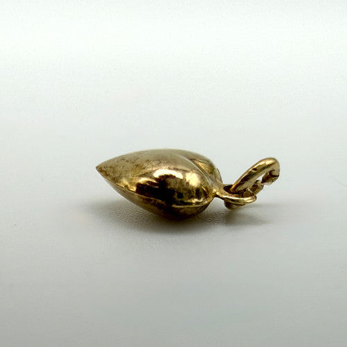 Vintage 9ct Yellow Gold Puffy Heart Charm PG36