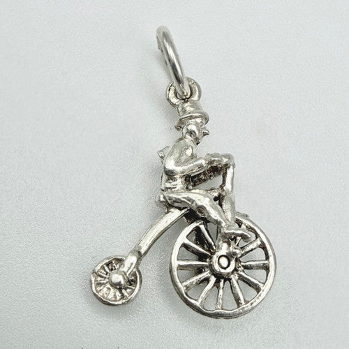Vintage 925 Sterling Silver Penny-Farthing Charm CA24-4