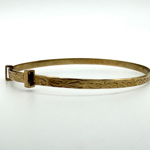 Vintage 9ct Yellow Gold Baby/Childs Bangle PG26