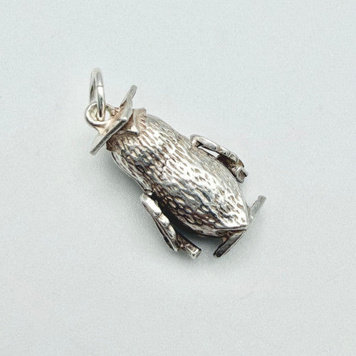 Vintage 925 Sterling Silver Owl Charm CA19-28