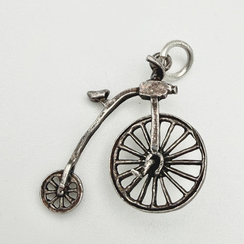 Vintage 925 Sterling Silver Nuvo Penny-Farthing Charm CA23-11