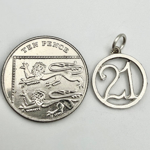 Vintage 925 Sterling Silver 21 Charm CA22-74
