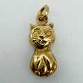 Vintage 9ct Yellow Gold Cat Charm PG48