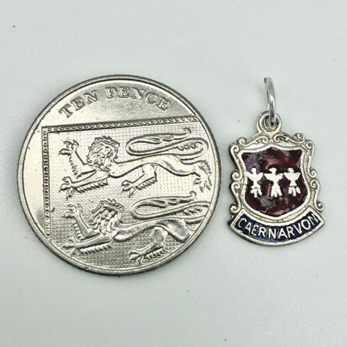 Vintage 925 Sterling Silver Caernarvon Travel Charm CA25-53