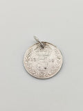 Antique Silver 1918 Three Pence Coin Charm CA15-103