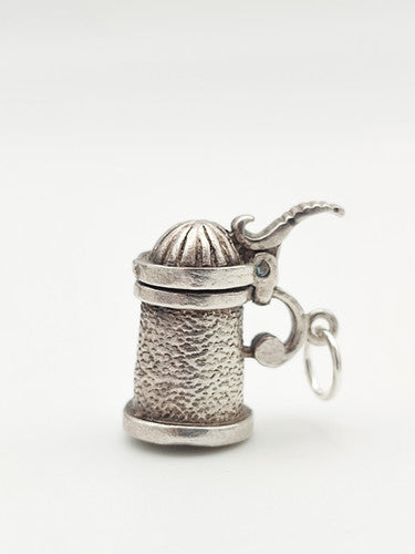 Vintage 925 Sterling Silver Tankard Charm CA15-8