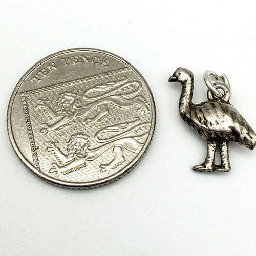 Vintage 925 Sterling Silver Ostrich Charm CA26-15