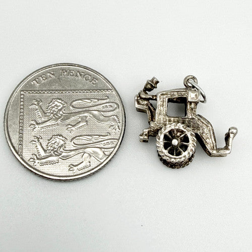 Vintage 925 Sterling Silver Carriage Charm CA29-15