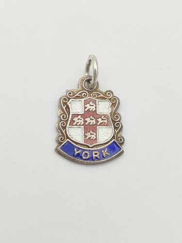 Vintage 925 Sterling Silver York Travel Charm CA13-37