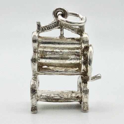 Vintage 925 Sterling Silver Clothes Mangle Charm CA22-28